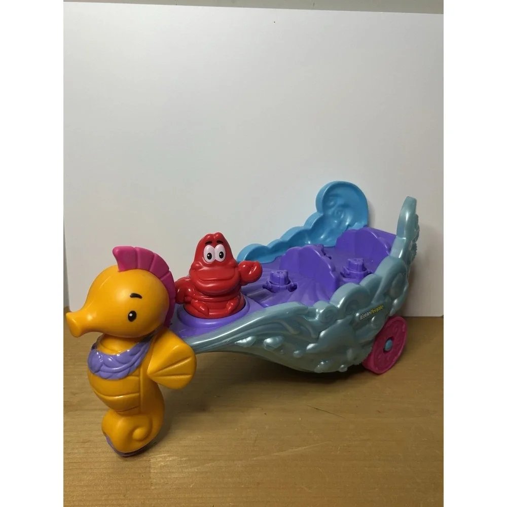 Fisher Price Little People Disney Princess Ariel's Light Up Sea‎ Carriage ONLY
